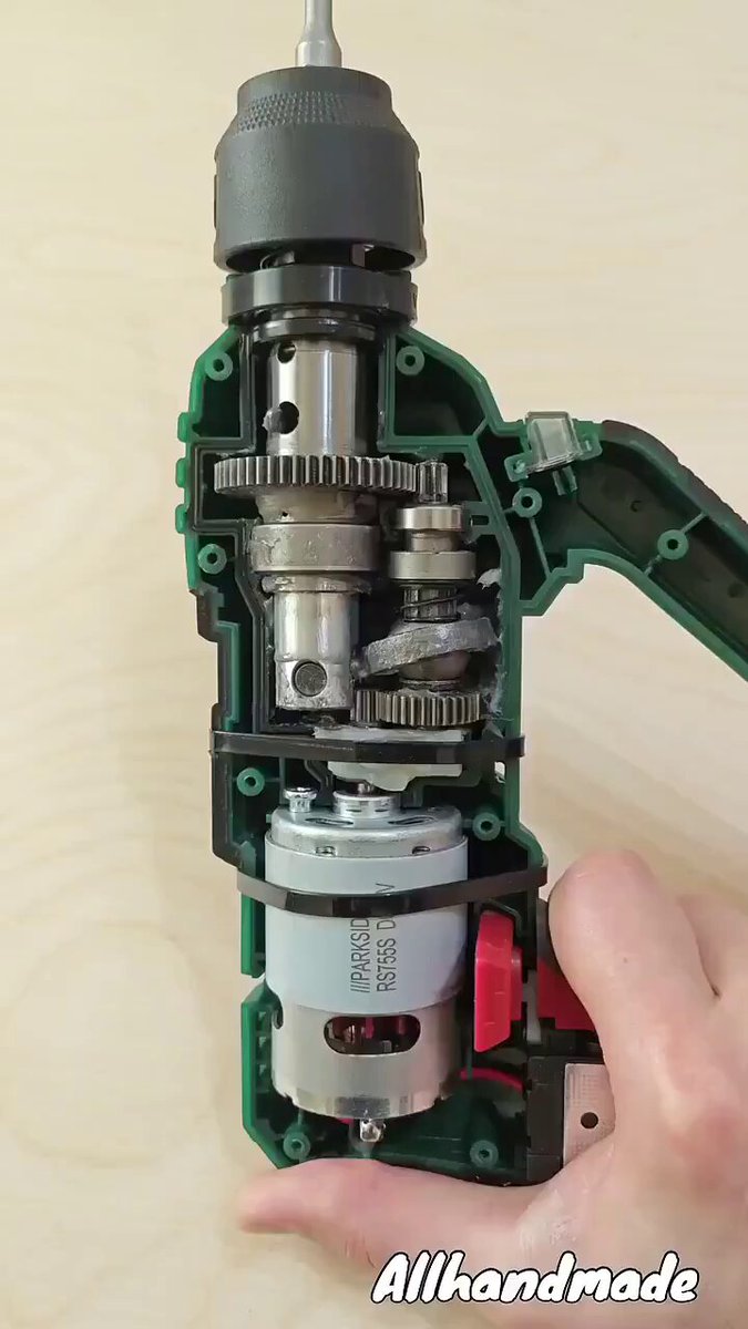 A look inside the shock drill mechanism