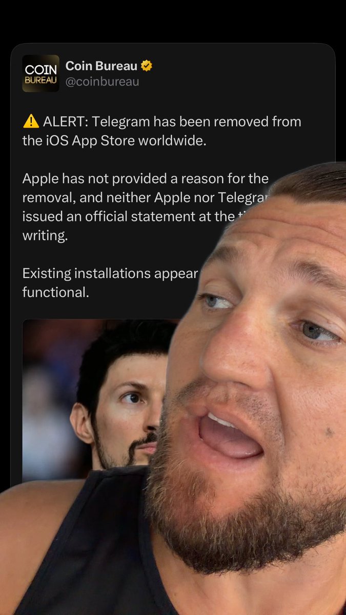🚨JUST IN: Telegram was temporarily removed from the iOS App Store worldwide last night! But why did they do this? The real reason is actually pretty sick! Did Apple do the right thing? 👇🏼