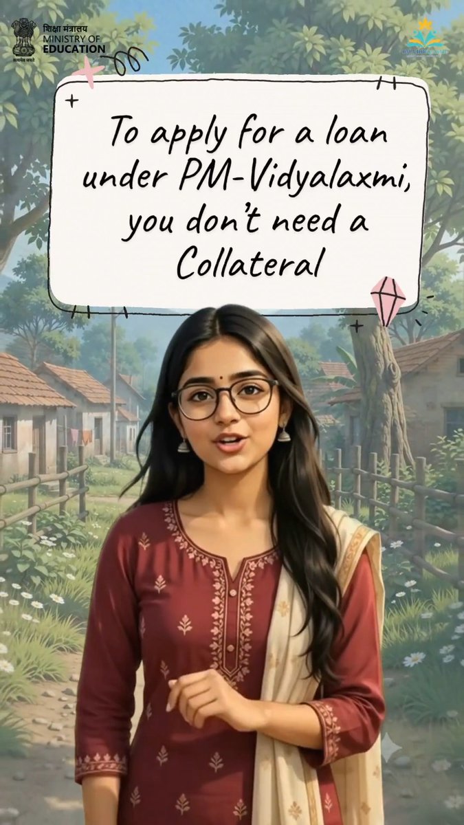 Got admission to your dream institute, but worried about the fees? DON'T WORRY! 🎓 With #PMVidyalaxmi, you can apply for collateral-free education loans. Check out the video for all the details. 👇 विद्यार्थियों के लिए विद्यालक्ष्मी! 📚 Ministry of Education Pralhad Joshi All India Radio News DD News