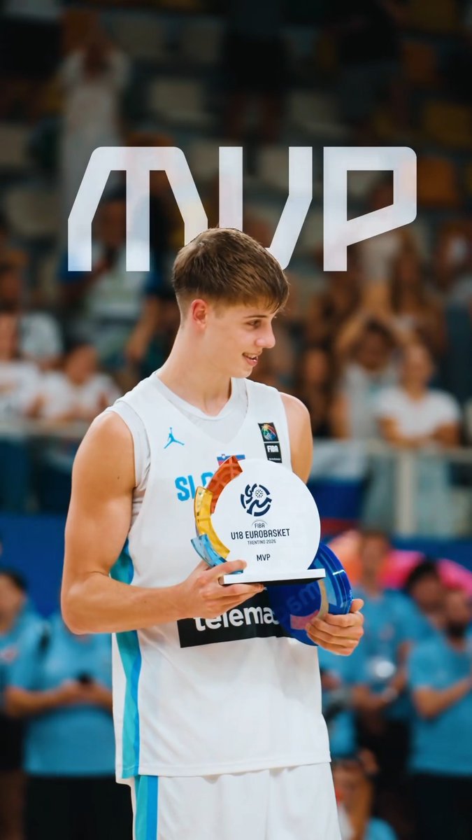 Not a single untalented bone in his body 👑 Stefan Joksimovic is your 2026 #U18EuroBasket MVP 🇸🇮