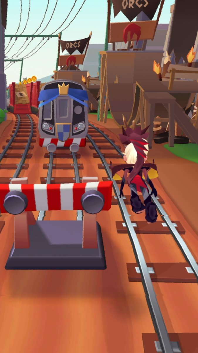 Look at her flying 😍 Go get Runa & Darko in Subway Surfers now! #subwaysurfers