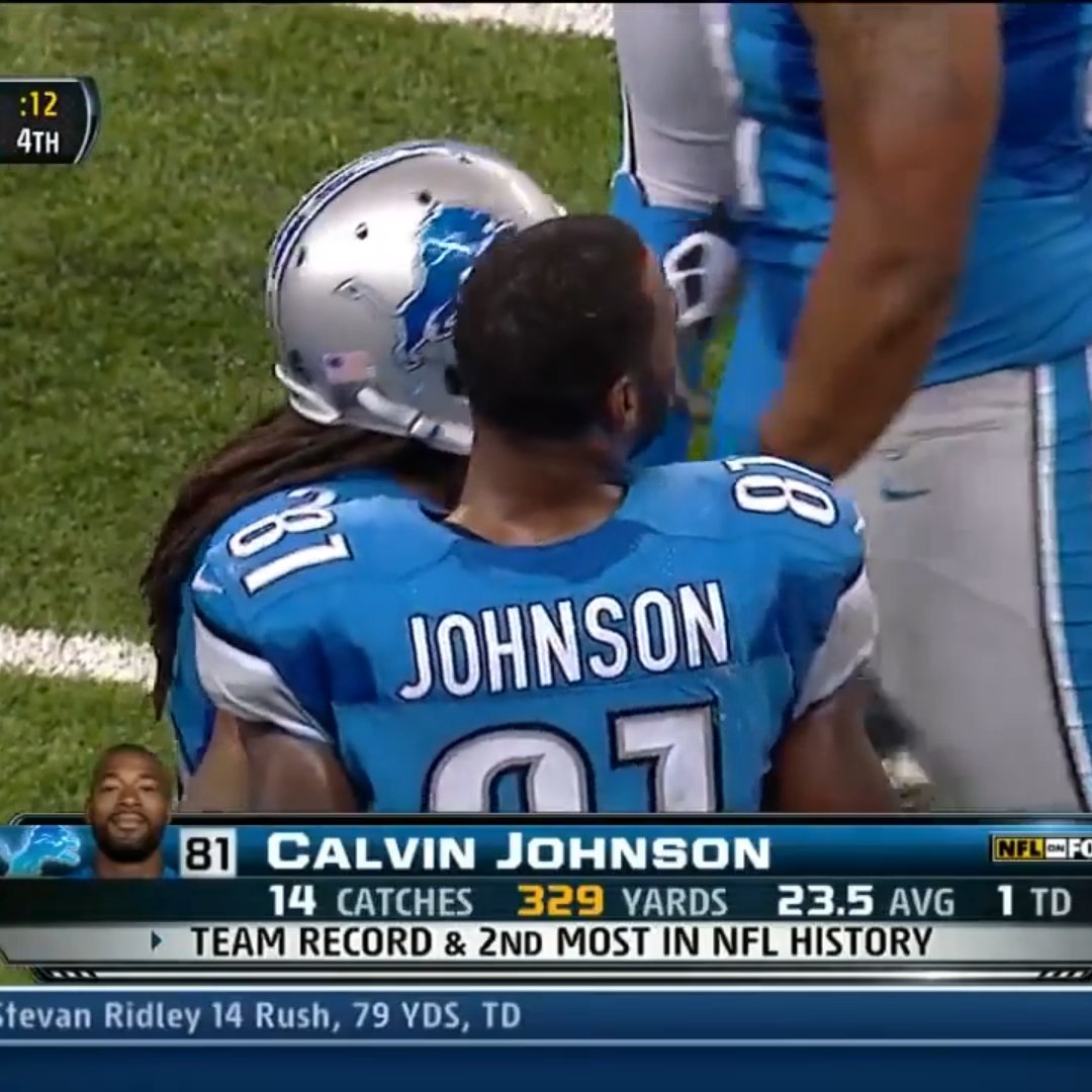 Throwback to when Calvin Johnson TORCHED the Cowboys: 14 REC 329 YDS 1 TD