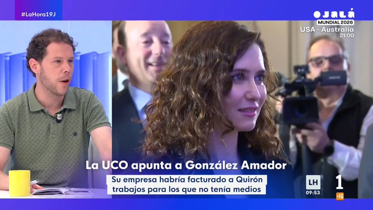 Cómo vamos a echar de menos a Manu Levin y sus apariciones en la tele pública. Mira con qué precisión une las líneas de puntos de la incompetencia y la corrupción de #AyusoAPrisión7291