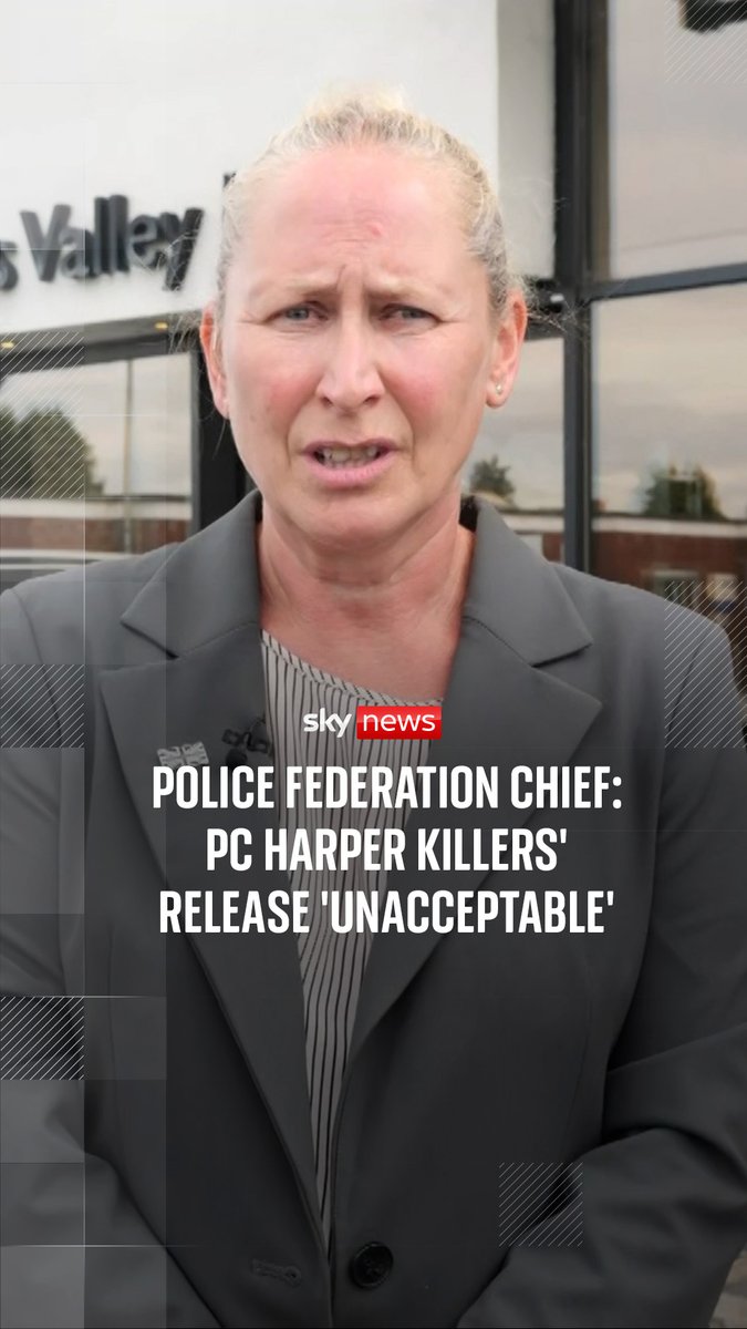 'I don't think it's acceptable that two of Andrew Harper's killers are going to be released early', says Police federation chief. ➡️