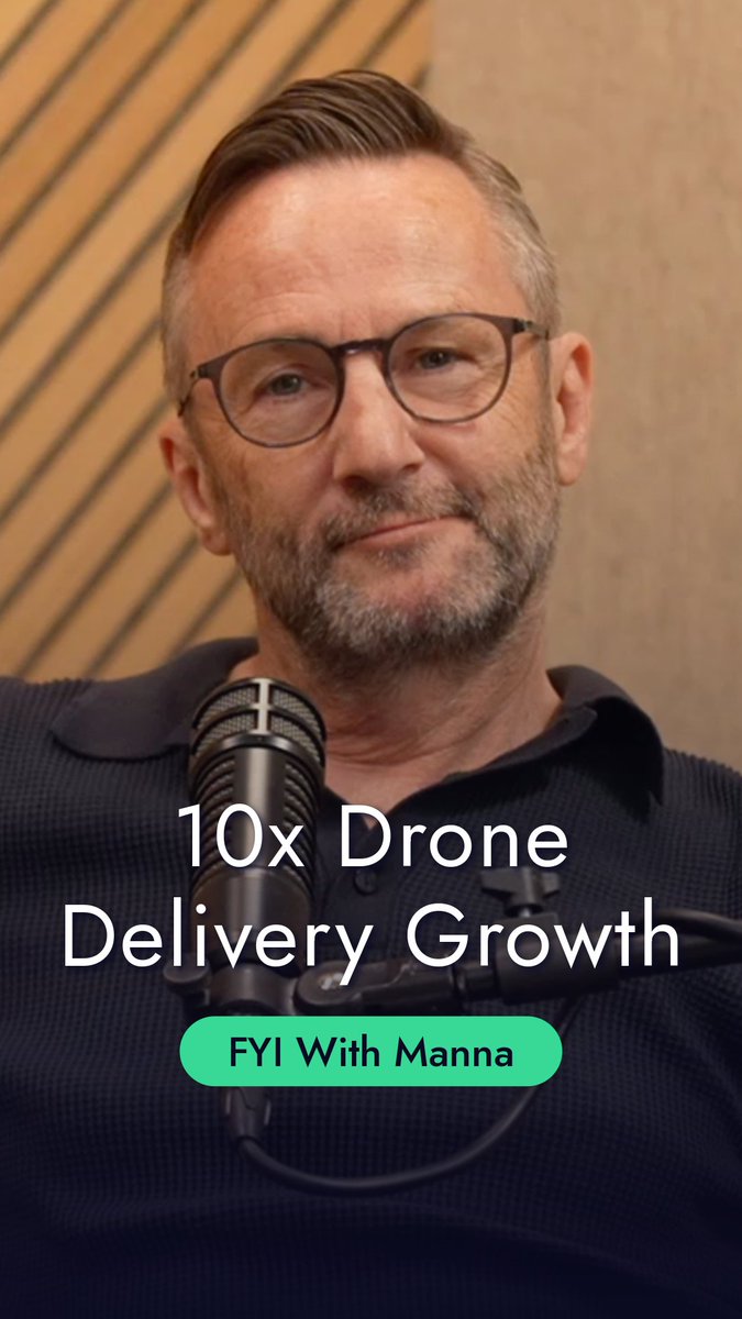 Drone deliveies are on pace to go from under 1 million deliveries last year to ~10 million this year. 𝘽𝙤𝙗𝙗𝙮 𝙃𝙚𝙖𝙡𝙮, founder and CEO of Manna Air Delivery, tells Tasha Keeney and Daniel Maguire on FYI why fully digitized airspace could be a trillion-dollar market.