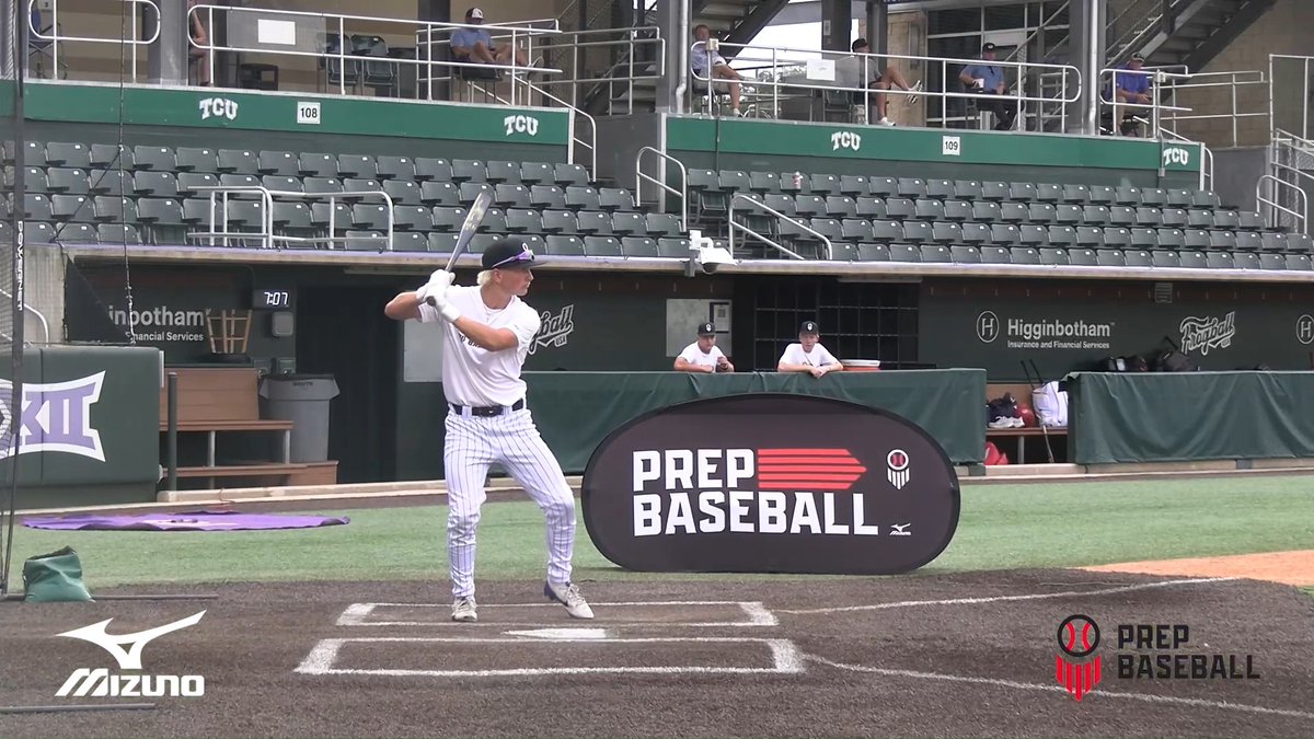 𝐓𝐨𝐩 𝐏𝐫𝐨𝐬𝐩𝐞𝐜𝐭 𝐆𝐚𝐦𝐞𝐬: 𝐅𝐨𝐫𝐭 𝐖𝐨𝐫𝐭𝐡 ‘28 | C | Kason Burger (Byron Nelson) Flashed pull-side raw power during batting practice. + 92.3 Exit Velocity + 1.84-2.08 Pop time 👤: // Kason Burger