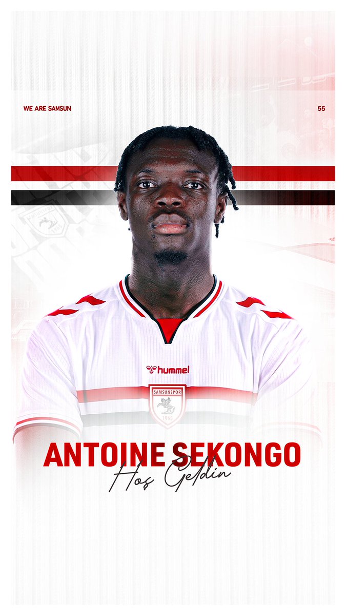 Ailemize hoş geldin, Antoine Sekongo! 💪 Birlikte nice başarılı sezonlara! ❤️🤍 #Samsunspor #AtatürklüArma #AntoineSekongo