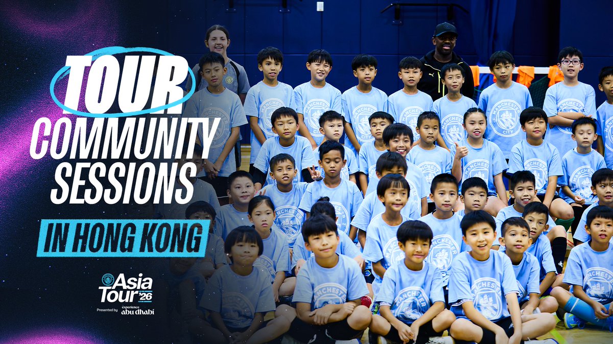 Connecting with local communities through football ⚽ Shaun Wright-Phillips joined young players from across Hong Kong for a community session during our pre-season tour 🩵