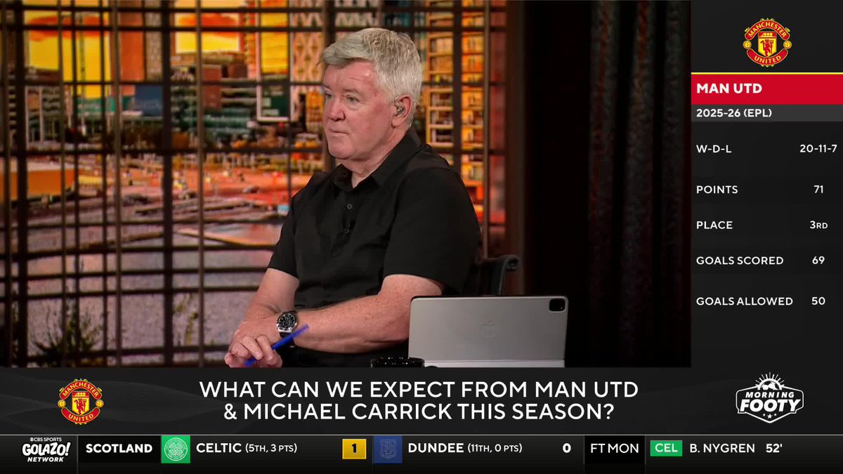 "He never, ever panics—it's like he was as a player" 😮‍💨 Stefano Fusaro, Michael Lahoud and Geoff Shreeves preview Michael Carrick's first full season at the helm of Manchester United 👀