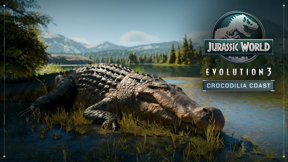 Introducing the Deinosuchus. This giant prehistoric crocodilian makes its Jurassic World Evolution game franchise debut in Jurassic World Evolution 3: Crocodilia Coast on 11 August. We'll be showing another species every day this week! 👀