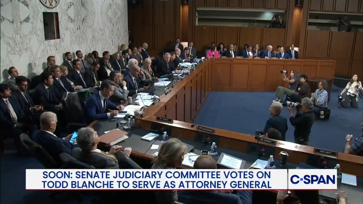 Senate Judiciary Committee advances the nomination of Todd Blanche to be Attorney General, 12-10.