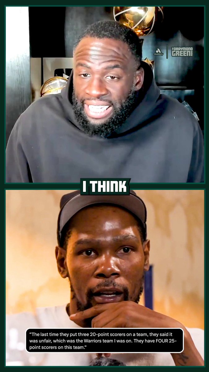 Draymond reacts to KD's comments on LeBron joining the Sixers "You have to understand the way KD view basketball, the way KD view basketball is very Uncle Drew-ish, this game will and always will be about buckets... so he's going to mention the 25-point scorers... He also said the Sixers are better on paper than the 2016-17 Warriors... I don't know that I can agree with that, I don't really think it works."