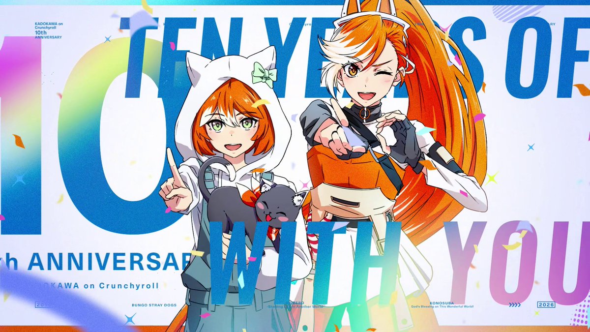 Happy 10th anniversary to our partners at Kadokawa! 🧡 We love celebrating anime with you ✨