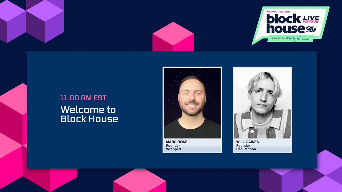 Block House powered by MoralesHR and secured by ChainPatrol goes live tomorrow at 10AM EST. 8 segments. 15 speakers. 6 hours of high-signal insights from leading blockchain and digital asset companies. No travel required. Built by Wrapped and Real Motion, Block House brings the entire ecosystem under one roof for a global audience of founders, builders, institutions, and capital allocators. Featuring industry leaders from: Algorand Foundation | Anchorage Digital ⚓️ | cap | Coinbase 🛡️ | Fireblocks | Franklin Crypto (Franklin Templeton Digital Assets) | LI.FI | Plume | Polygon | Realign Labs | Shield Wallet | stacks.btc | Ymax, by Agoric RSVP: Why should you RSVP in advance? So that we can matchmake you with partners and speakers for BD and ecosystem building opportunities.