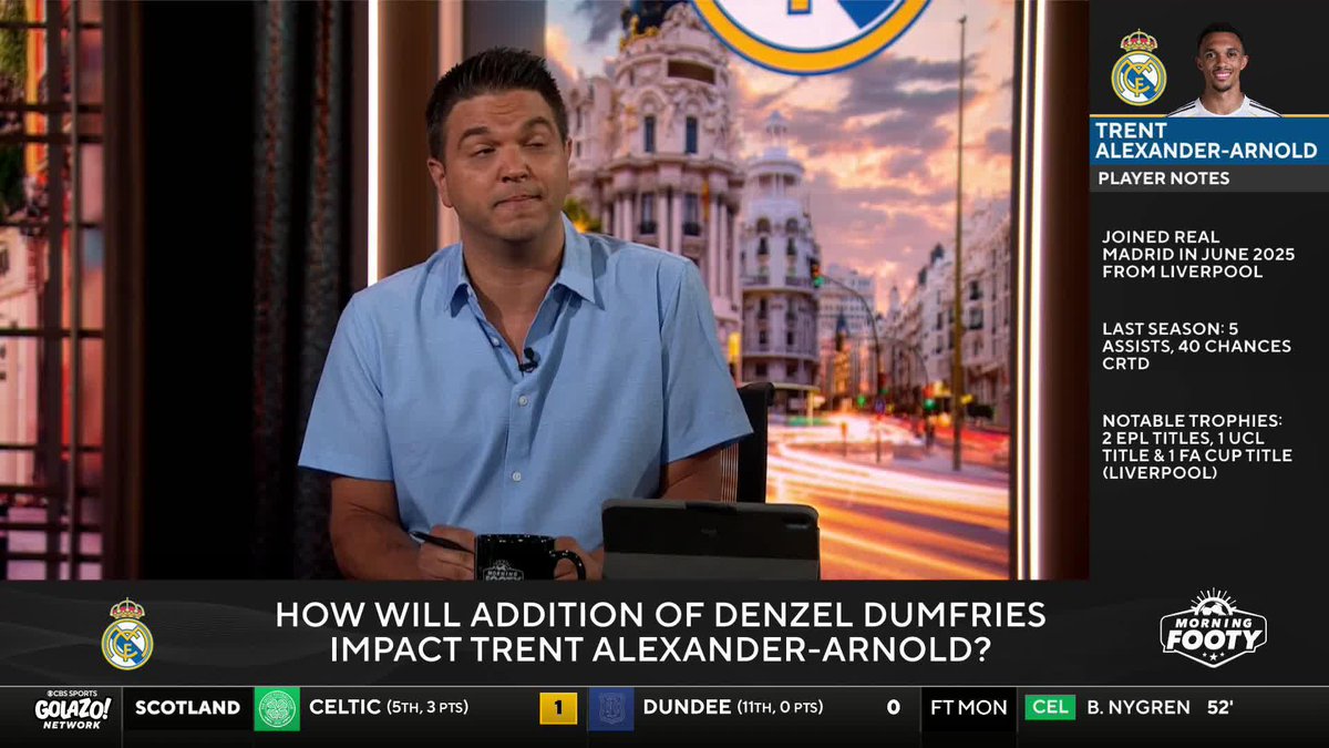 "I don't think Trent [Alexander-Arnold] gets back into the England squad as a Real Madrid player" 👀 Stefano Fusaro, Michael Lahoud and Geoff Shreeves weigh in on the fullback's uncertain future for club and country 🏴󠁧󠁢󠁥󠁮󠁧󠁿