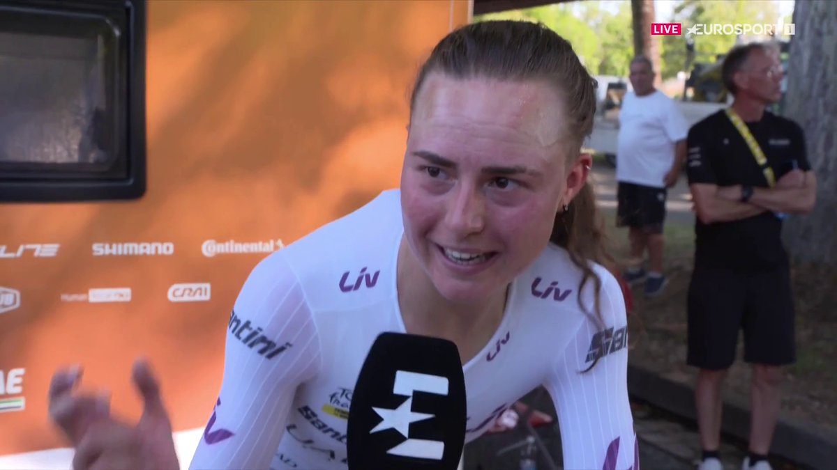 🗣️ "Todo el mundo esperaba mucho de mí, como si fuera especialista de crono, y realmente es mi primera crono real" 🗣️ "Dentro de mí tenía mucho que sacar hoy" Paula Blasi, en Eurosport tras la contrarreloj del #TDFF2026