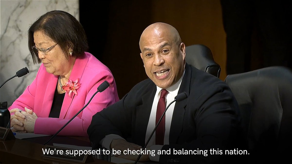 .Sen. Cory Booker: “This is the Judiciary Committee. We are supposed to be checking and balancing this nation.” Instead, he says Republicans are “surrendering any shred of integrity left.”