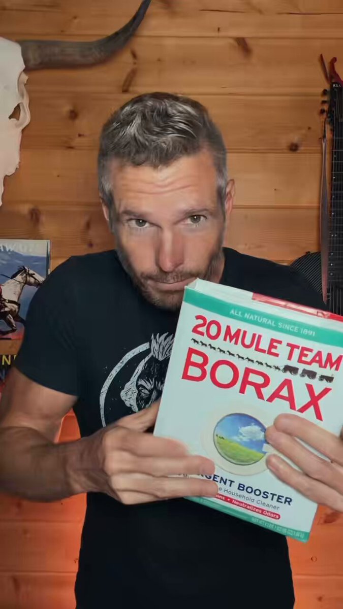 Borax. Boron is the element. Borax is the soft mineral salt mined from dried lake beds. Mildly alkaline, indefinite shelf life, and one of the most versatile compounds you can stock. Storage: keep it sealed in plastic or glass, not the cardboard box it comes in. Its enemies for storage are moisture and acids. Store cool and dry and it lasts forever. What it does: Soldering flux. Borax helps clean and prep metal surfaces for joining. Old school metalwork move that still works. Ant and roach bait. Mix borax with sugar or peanut butter to create a highly effective bait. The insects carry it back to the colony and it wipes them out. Mold prevention spray. Dissolved in water it inhibits mold and mildew on surfaces that stay damp. Bathrooms, basements, and outbuildings. Alkaline cleaning paste. Borax creates one of the best homemade heavy duty cleaners for grease, baked-on food, and grime. Shelf stable laundry formula ingredient. Softens water, boosts stain removal, and cuts body oils that make clothes stink. A few things worth knowing: Borax is caustic to skin over time. Wear gloves when handling it in solutions. Rinse thoroughly if you get it on your hands. Don't confuse borax with boric acid. Both are useful but they're different compounds with different applications. Borax is more alkaline. Boric acid is more acidic. Store away from acids. Any acidic contact neutralizes borax and wastes both compounds. Borax is one of the compounds covered in the upcoming Prepper's Chemical Survival Guide (the actual title of the chemical compounds recipe book).