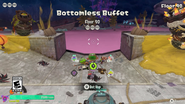 We're calling this one the Floaty Explosion. Use the Floaty Fun part with a Torqscrew and then unleash a Shellacker upon those Salmonids. Scatter some Bombloons around during the Shellacker cooldown for even more explosive fun.