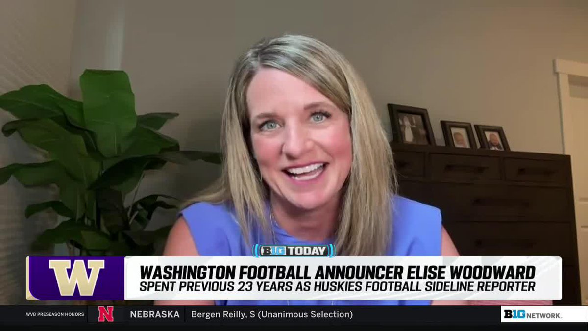 "I still am pinching myself. This is a dream come true for me." Elise Woodward reflects on becoming the first woman to serve as the primary play-by-play voice for an FBS program after being named the new radio voice of Washington Football 🎙️ #B1GToday