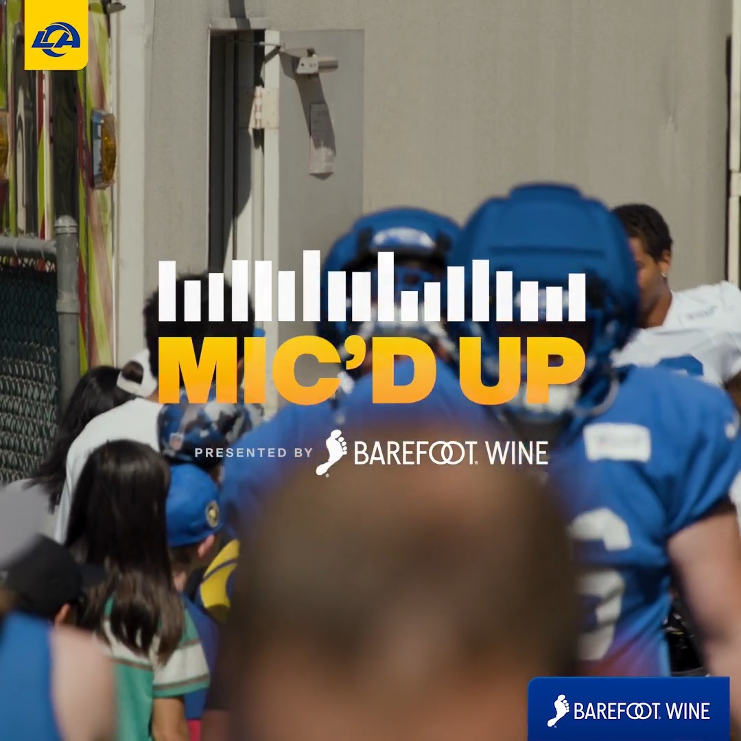 Mic'd Up at Training Camp with Trent McDuffie 🎤 #RamsHouse | barefootwine