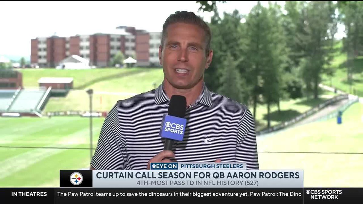 "Aaron [Rodgers] looks plenty comfortable for a guy who's 42 and at least saying right now that it's the last year of a Hall of Fame career." Evan Washburn from Steelers training camp.