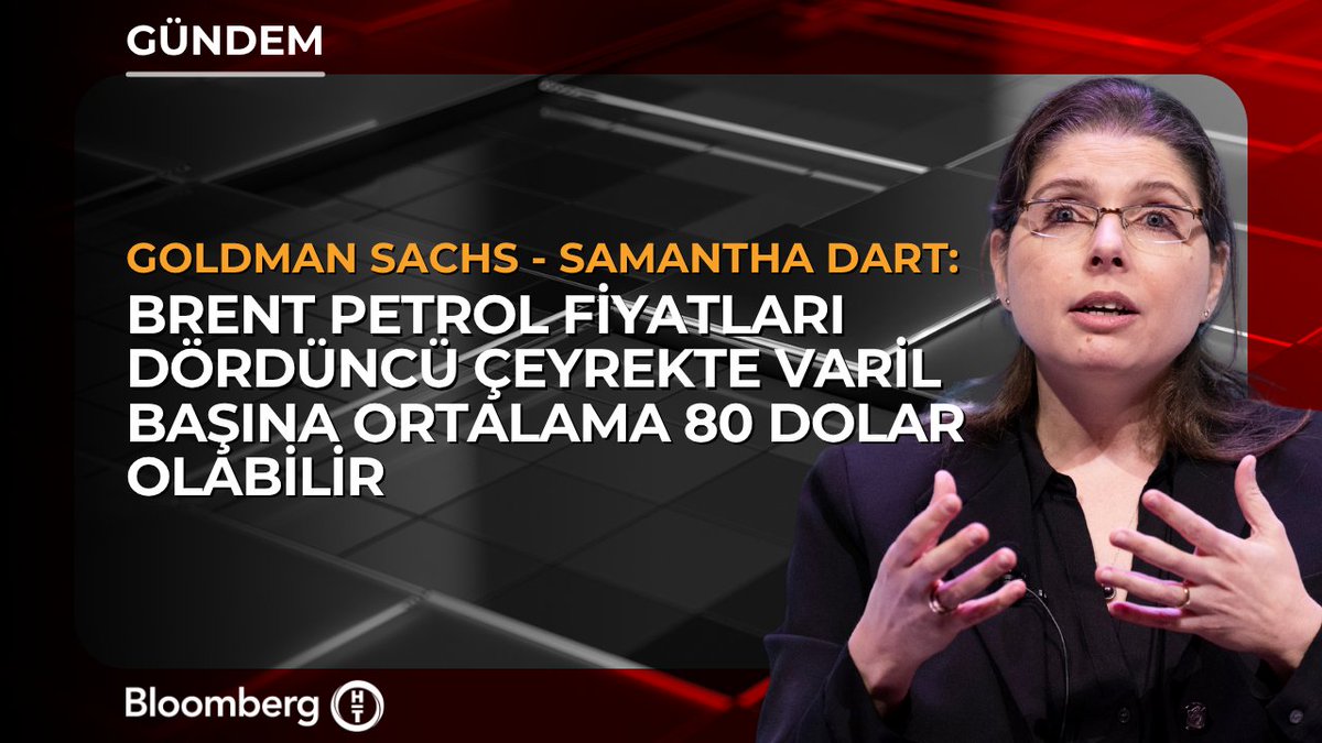 Goldman Sachs Küresel Emtia Araştırmaları Eş Başkanı Samantha Dart: 📍 Piyasa petrol akışlarının kesintiye uğramasına karşı savunmasız 📍 Brent petrol 4. çeyrekte varil başına ortalama 80 dolar olabilir 📍 Kötü senaryomuza göre 4. çeyrekte varil başına 120 dolar görülebilir
