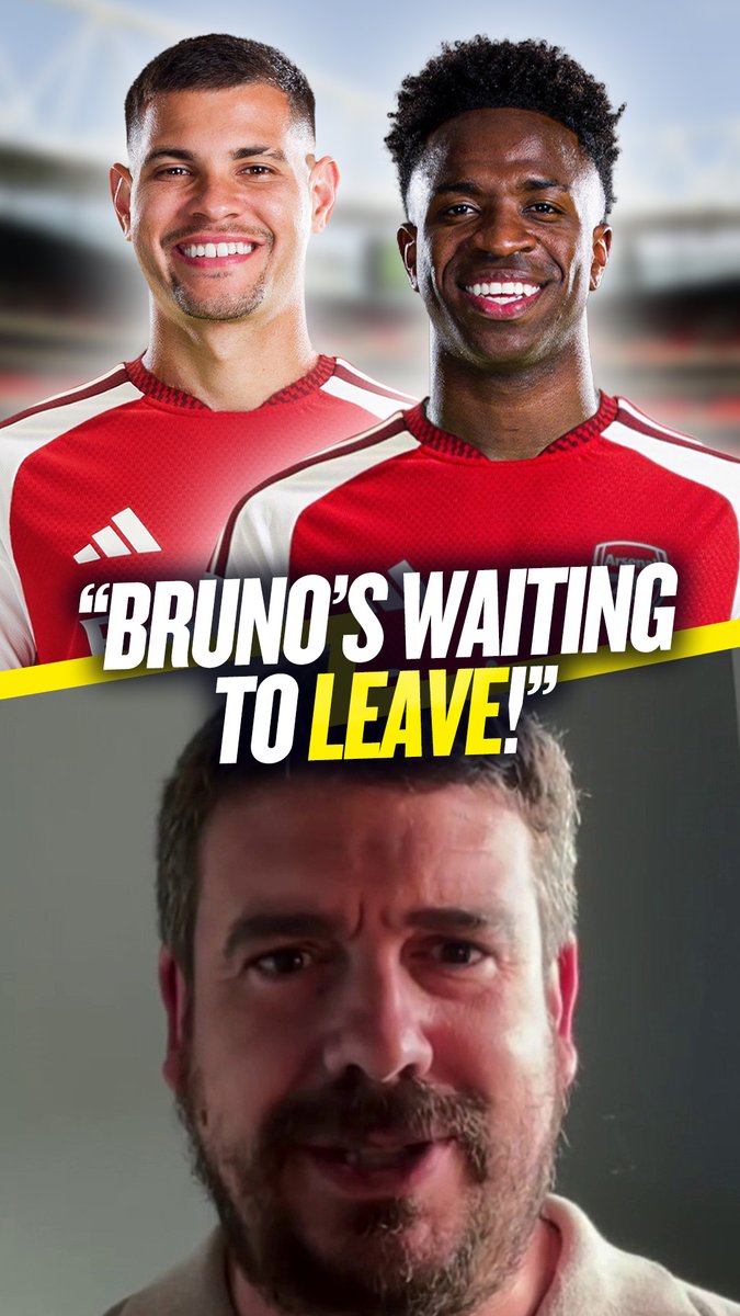 🤐 "It's the worst kept secret in football." ✈️ "Bruno's on standby and waiting to leave." 💰 "The fee might be north of £80m..." Alex Crook reveals the latest on Arsenal's double pursuit of Bruno Guimaraes and Vinicius Jr 🔴