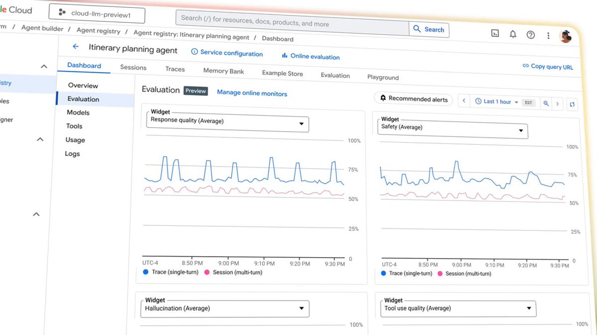 Simply and securely optimize and monitor production-grade AI agents in minutes entirely on Gemini Enterprise Agent Platform. Learn more about Agent Platform's new capabilities, available to everyone—from Agent Observability to Agent Evaluations →
