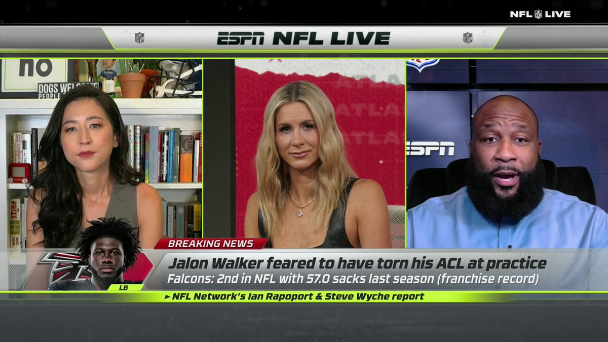 .Adam Schefter, Mina Kimes and Marcus Spears on the impact Jalon Walker's injury has on the Falcons.