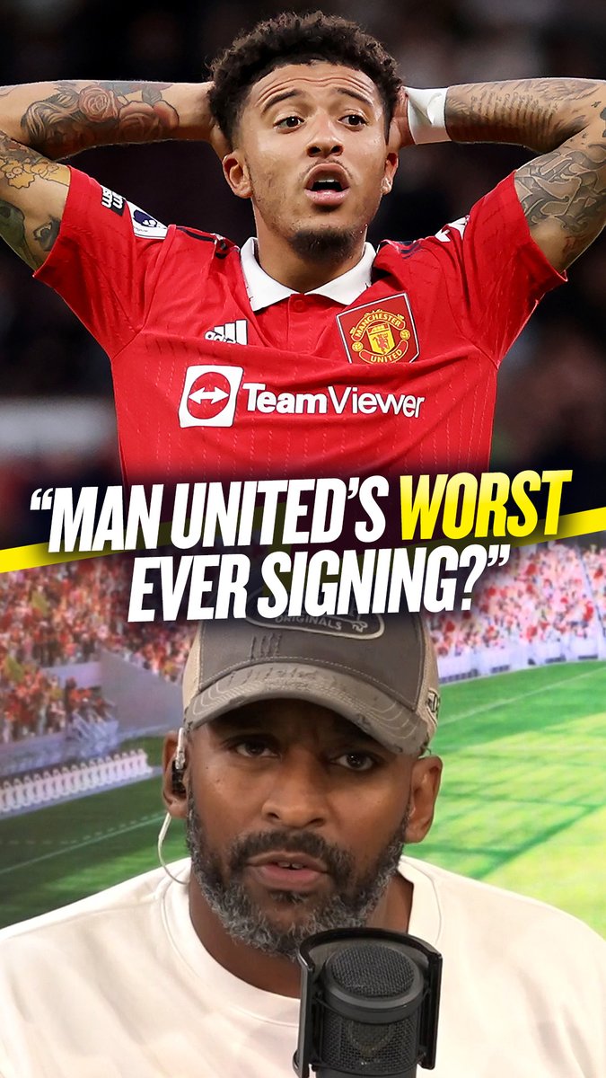 😳 "He's arguably #MUFC's worst ever signing." ❌ "He's clearly talented, but talent alone isn't enough." Flex asks if Jadon Sancho is "pound for pound" the worst signing Man United have ever made