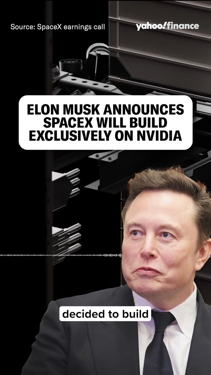 Elon Musk revealed on the SpaceX earnings call that it's now in an exclusive relationship with Nvidia.