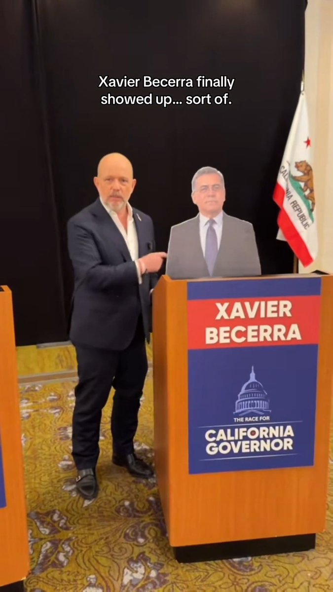 Xavier Becerra finally showed up for a debate…sort of.