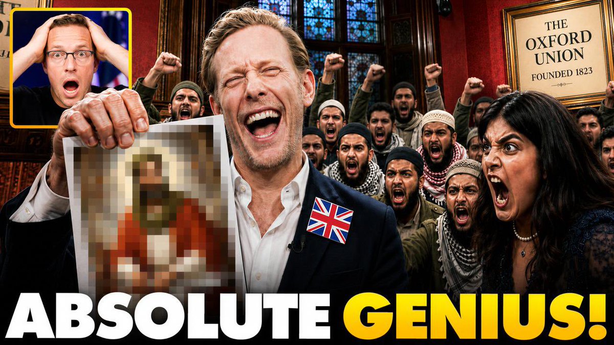He Held Up A Photo of 'Muhammad' in Front of Angry Muslims in the UK... What Happens Next is Pure 🔥 They will threaten your free speech with violence while arguing that Islam is a "religion of peace" One of the most magnificent demonstrations of an argument ever Well played