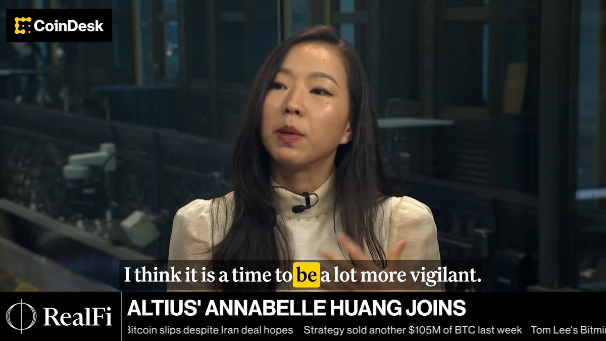 LATEST: Altius' Annabelle Huang says crypto projects managing onchain assets should "AI-proof" themselves as new types of hacks emerge nearly every week.