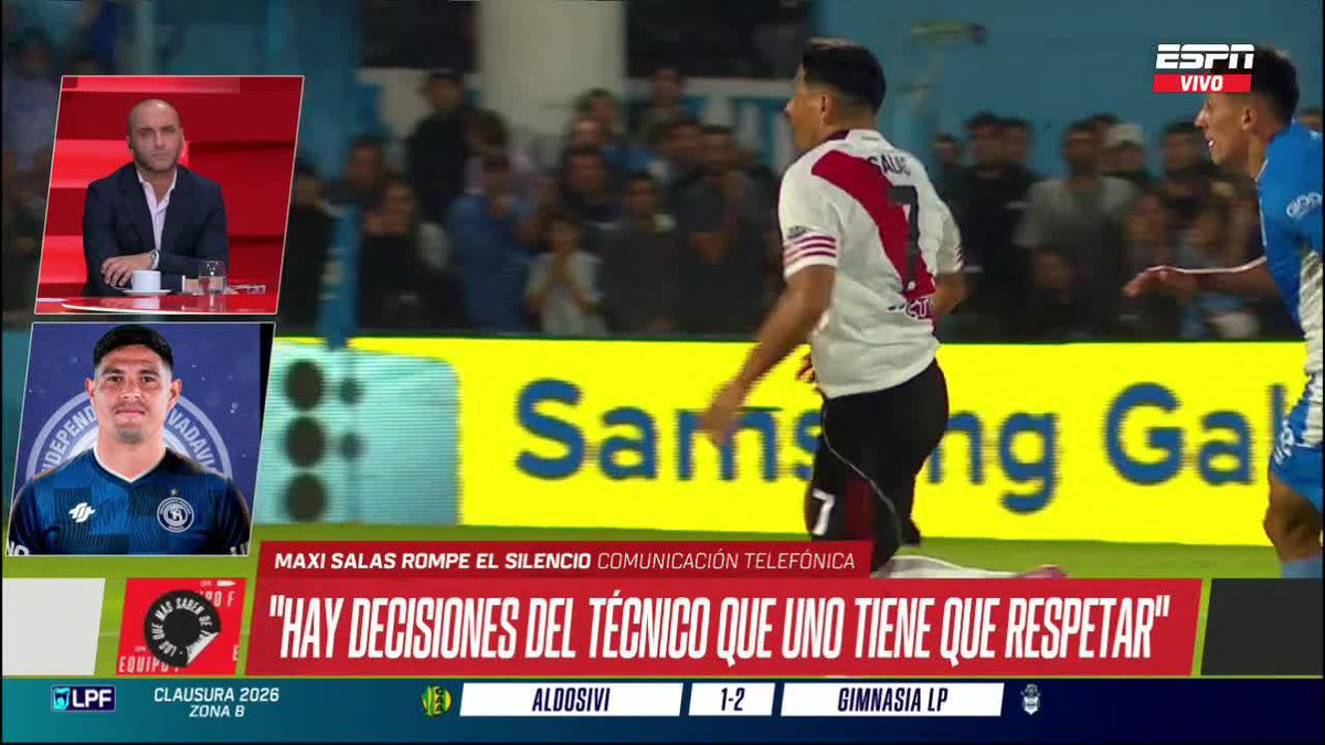 "EL GERENTE DEPORTIVO (LONGORIA) NOS AVISÓ QUE NO NOS IBA A TENER EN CUENTA." Maxi Salas contó cómo recibió la noticia de que iba a ser apartado del plantel de River. 📺 #ESPNEquipoF | #DisneyPlus Plan Premium