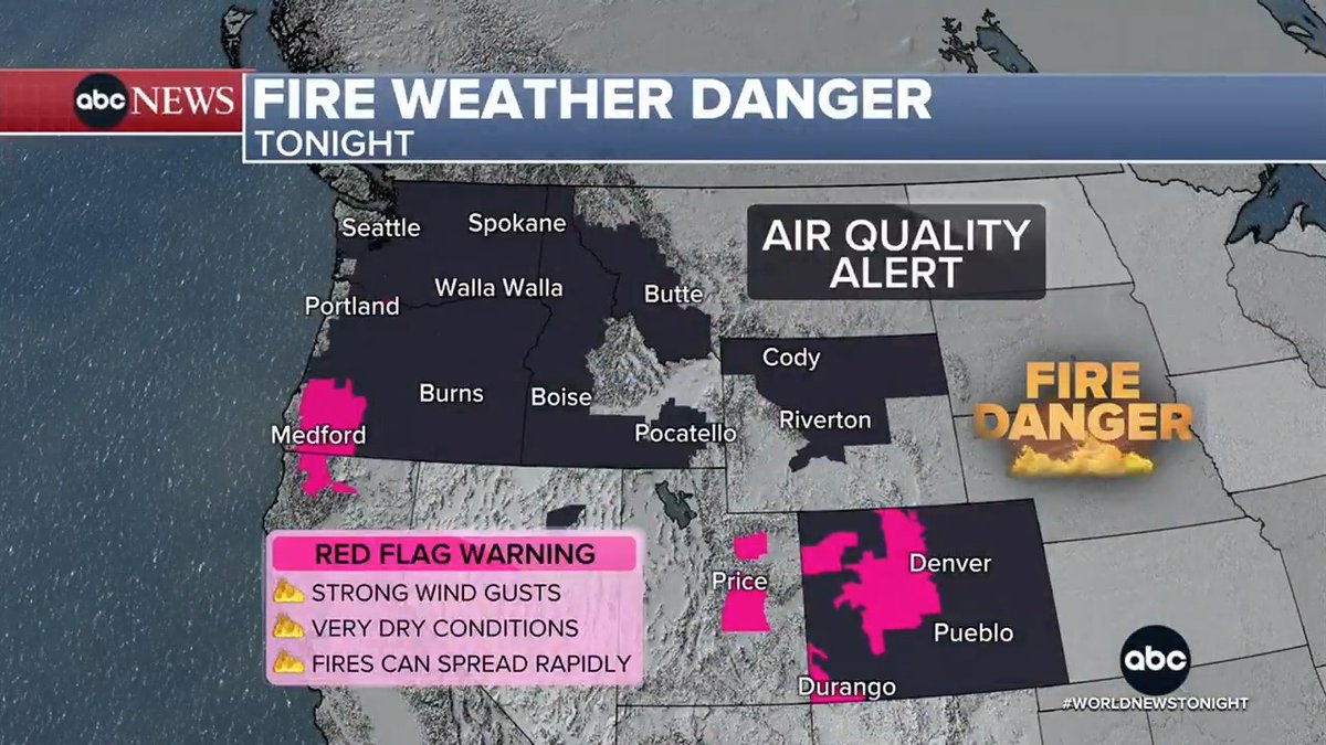 Wildfire smoke has prompted air quality concerns from Seattle to Denver. Ginger Zee has more on the potential threat and the forecast of oppressive summer heat gripping parts of the West.