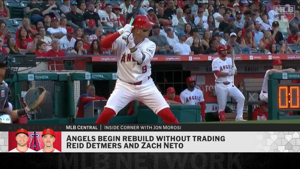 .Jon Morosi weighs in on the Angels' Trade Deadline activity and holding onto LHP Reid Detmers and SS Zach Neto: “They were not in any sense of urgency to make this deal happen right away... [the Angels have] a direction they haven't had in a while.” MLB Network + CohnReznick