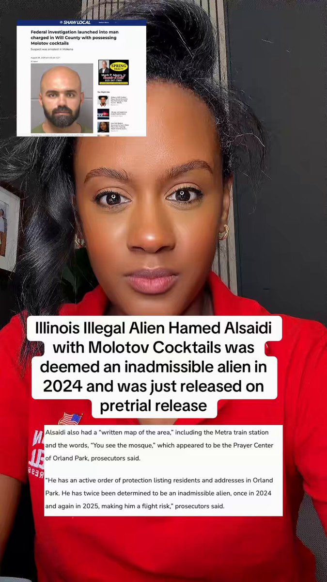 The man who had 8 molotov cocktails (2 of which were LITER sized) in his backpack is an ILLEGAL alien and was deemed an INADMISSABLE ALIEN in 2024. He had a map of the metra station. Governor JB Pritzker you LIED. You said you would deport dangerous illegals, yet here we are with a dangerous illegal released on pretrial release to his home in Oak Forest, IL. A town in my district. We demand accountability. We demand safety. We demand deportation! Donald J. Trump Kash Patel Commentary 🇺🇸 Tom Homan ICE Deputy Director Charles Wall ICE Chicago