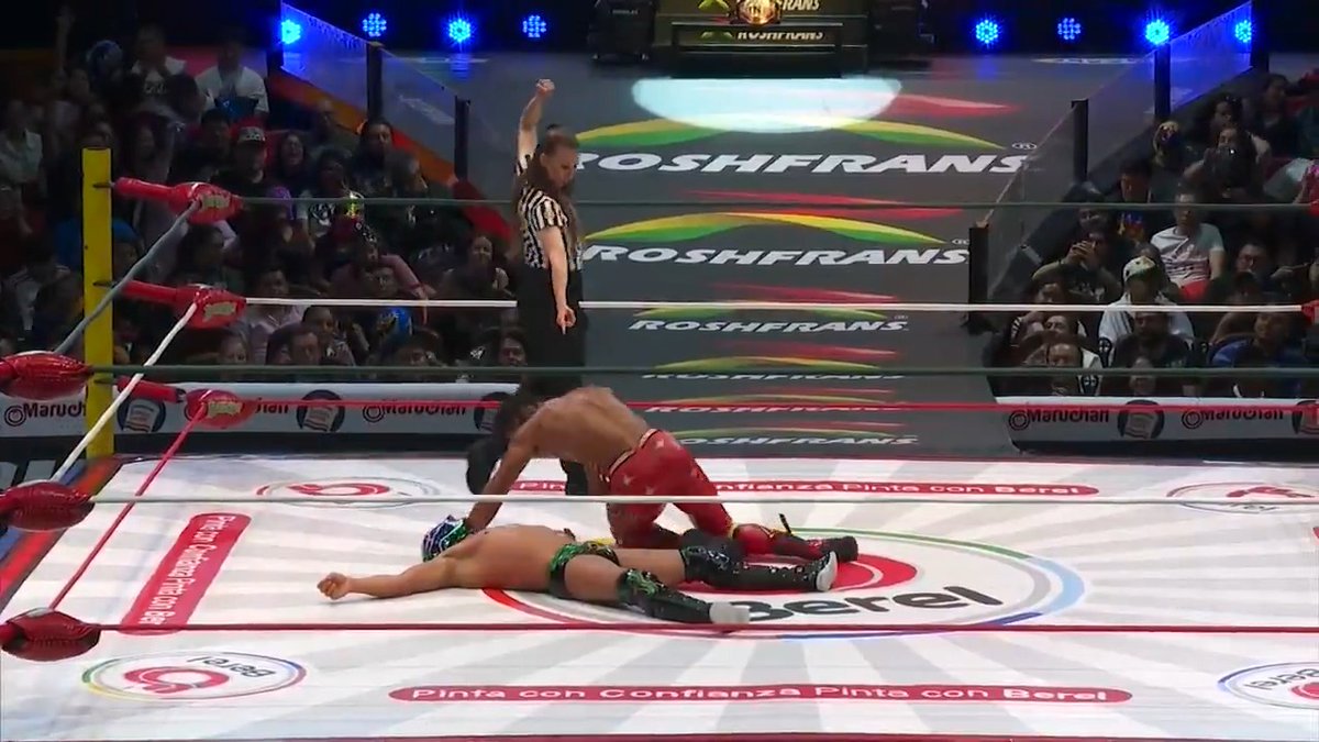 Kevin Knight beats Titán to retain his TNT Championship with UFO Splash in the semi-main! AEW FINALLY GETS A WIN TONIGHT. SCOREBOARD: AEW 1-5 CMLL.