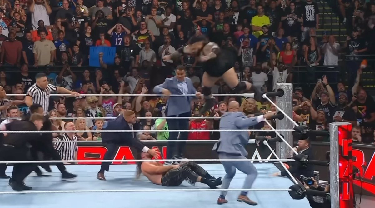 2 years ago today Bronson Reed absolutely destroyed Seth Rollins hitting him with 6 ‘Tsunamis’. One of the most dominant attacks in WWE history. (2024)