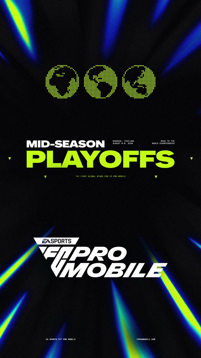 The world's best, ready to claim the global stage. 🏆📲 The FC Pro Mobile Mid-Season Playoffs are almost here. Watch live on FCM TV, #FCMobile YouTube, or Twitch from August 6 to 9, starting at 16:00 UTC. 📺