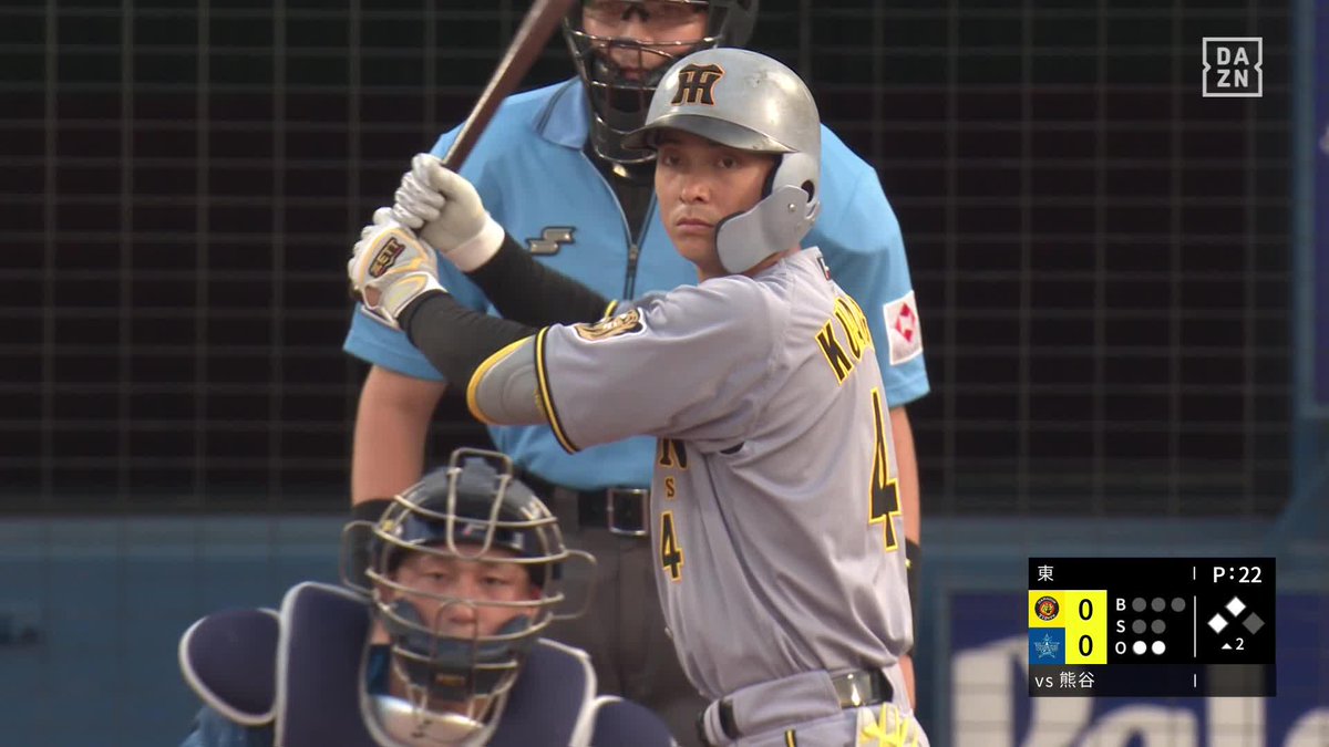 スタメン起用に応えた 相手の送球を見て次の塁へ 熊谷敬宥 2点タイムリーヒット ※捕手と走者が激突も両者無事 ⚾️DeNA×阪神 #阪神タイガース #だったらDAZN