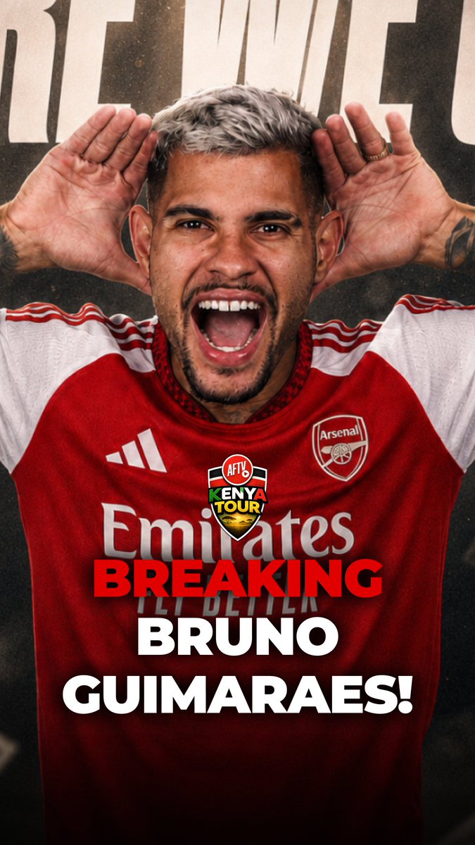 Bruno Guimaraes chooses Arsenal as £75m deal finally gets done! 🔴💥 Use code AFTV26 for 15% OFF bookings across Serena Hotels-Africa properties in Africa 👉 In Kenya? Upgrade at Nairobi Serena Hotel for US$350 B&B per night, with lounge access, airport transfers, laundry, a massage and more. Expires 01/08/2027. T&Cs apply. #AFTVKenya #TransferDaily