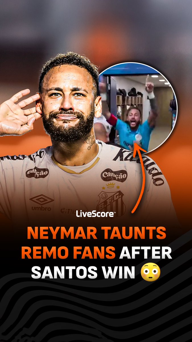 Neymar shouted 'eliminated' and danced in front of the Remo fans after Santos won 1-0 in the Copa do Brasil round of 16 🇧🇷😬