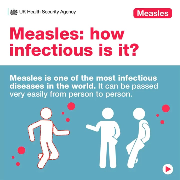 Think the common cold spreads fast? Measles is nearly twice as contagious, and far more serious. ⚠️ Unlike a common cold, simple hygiene measures aren’t enough to slow it’s spread. The MMR/MMRV vaccine is your best protection. ❤️ 🔗