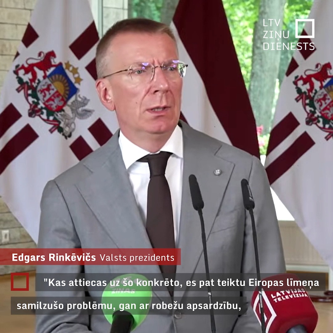 Par robežapsardzību atbildīgo iestāžu rīcībā ir redzama apņēmība darīt visu, lai mazinātu nelegālās migrācijas spiedienu Latvijā, tomēr, pirms sūtīt vēstules un dot padomus citām valstīm, ir jātiek galā ar šo problēmu savā valstī, komentējot iekšlietu ministra Jāņa Dombravas (NA) nosūtīto vēstuli Spānijai, pauda Valsts prezidents Edgars Rinkēvičs.