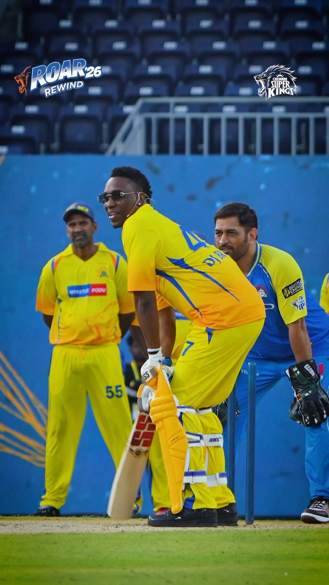 A fun-filled face-off you don't want to miss! 😂🥳 Special Minnal Mahi cameo too! ⚡️ Watch the full video now. Link : #WhistlePodu #RoarRewind