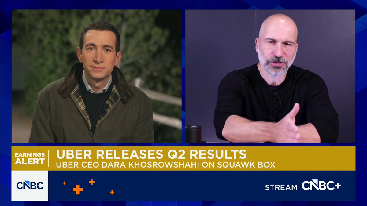 $UBER CEO Dara Khosrowshahi just said on CNBC: “The consumer is strong, and that's why our overall bookings accelerated”