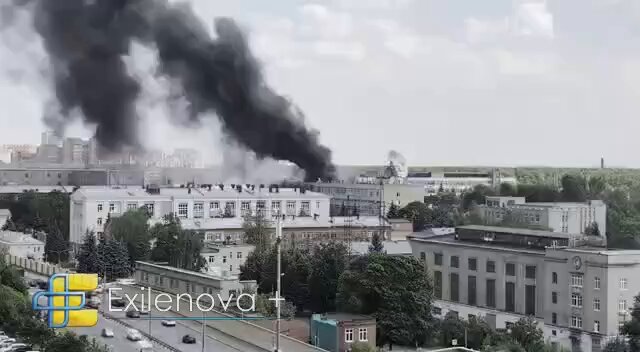 One of the buildings at Roscosmos' main research institute, TsNIIMash, is on fire in Korolyov, Moscow region. The institute is central to Russia's space program and aerospace research. #Russia